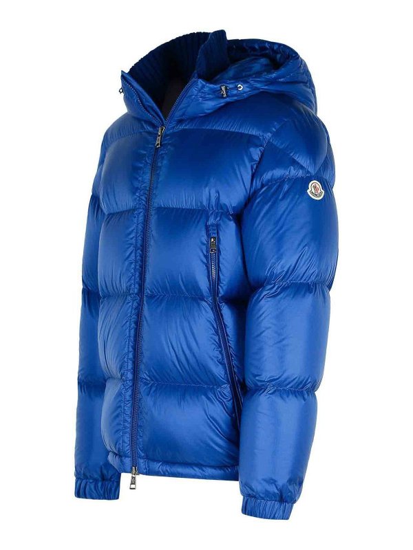 The Best Shops MONCLER: padded jackets - Rivau Blue Polyamide Down Jacket