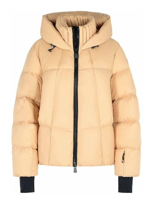 MONCLER: padded coats - Bonnieure Beige Polyamide Ski Jacket