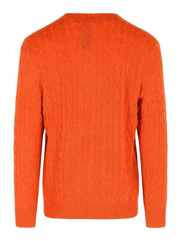 POLO RALPH LAUREN: crew necks online - Orange Wool And Cashmere Sweater
