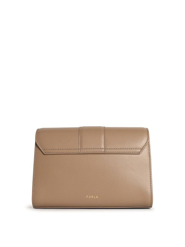 The Best Shops FURLA: cross body bags - Urban S Beige Leather Crossbody Bag
