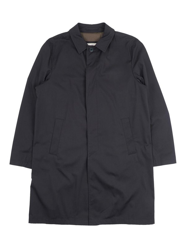 HERNO: knee length coats - Blue jacket