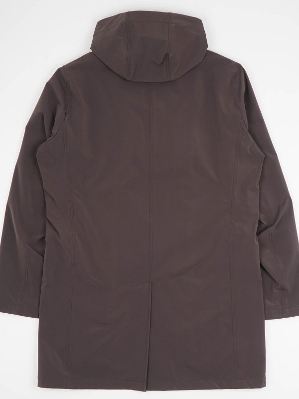 HERNO: knee length coats online - Giacconi Dark Brown