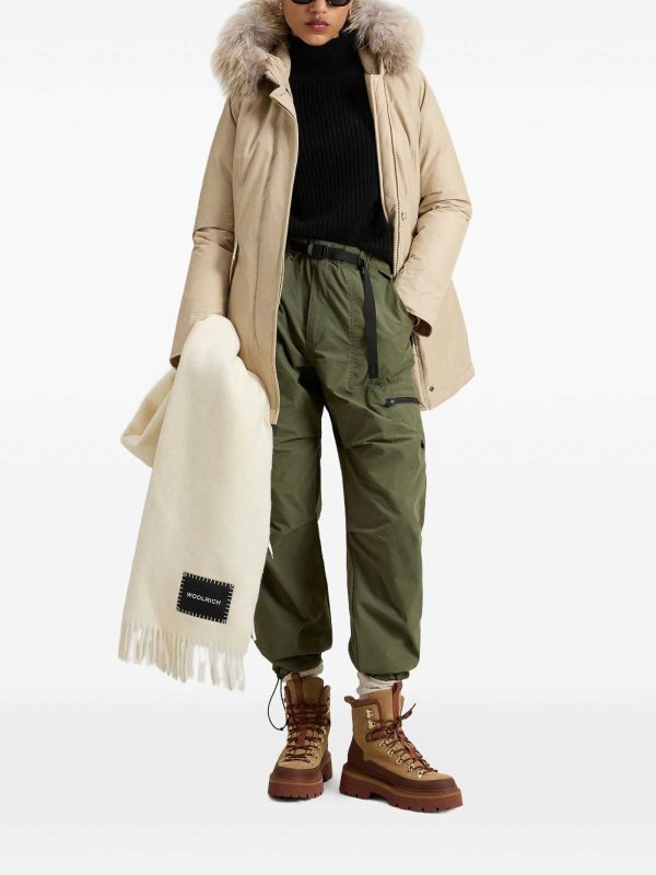 WOOLRICH: knee length coats online - Brown jacket