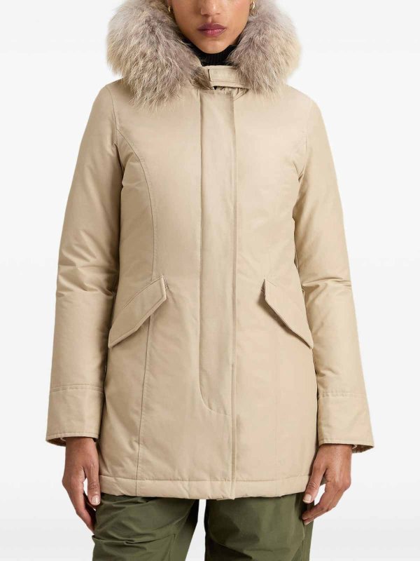 The Best Shops WOOLRICH: knee length coats - Brown jacket