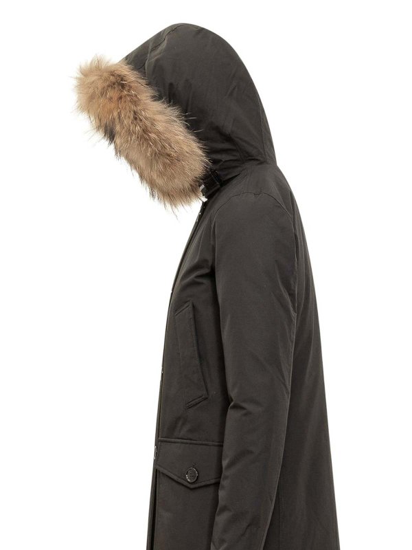 The Best Shops WOOLRICH: cappotti al ginocchio - Giaccone  Nero