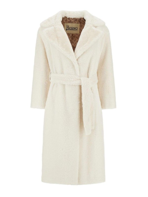 HERNO: Knielange Mäntel - Knielanger Mantel - Weiß