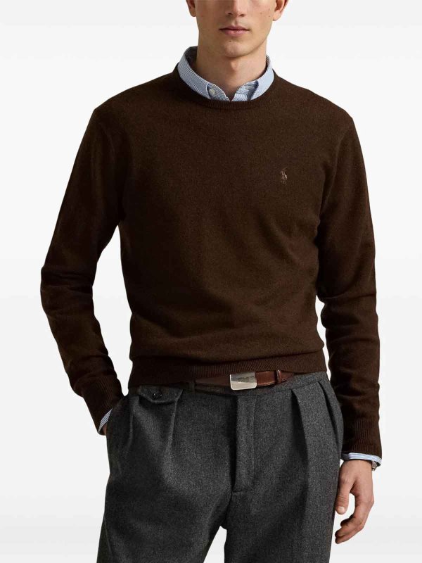 The Best Shops RALPH LAUREN: Pull col rond - Pull Col Rond - Rouge Brun