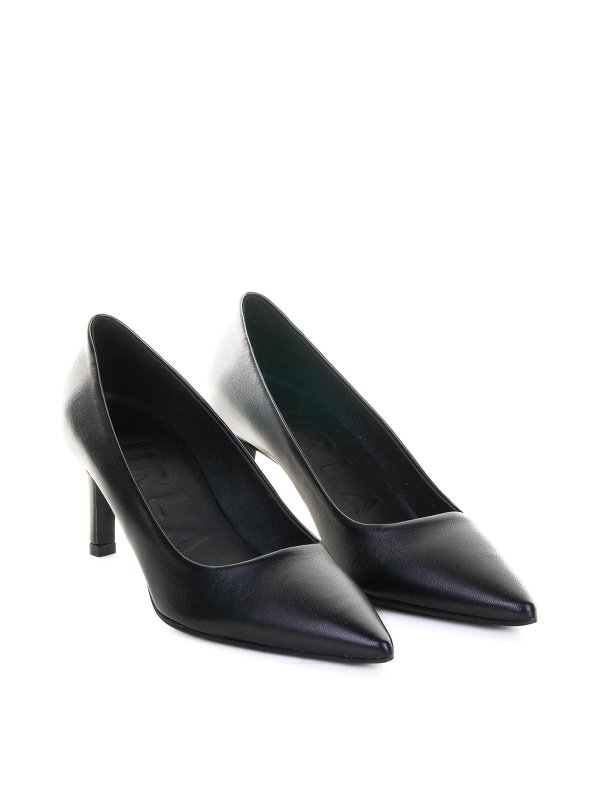 FURLA: court shoes online - Black leather dÃ©collete