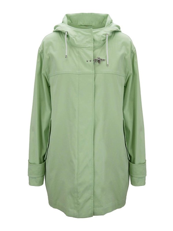 FAY: Lange Daunenmäntel - Daunenmantel - Hellgrün