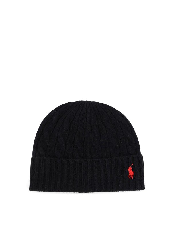 POLO RALPH LAUREN: berretti - Cappello Beanie in Misto Lana un trecce
