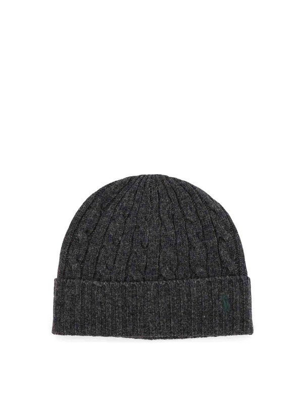 POLO RALPH LAUREN: berretti - Cappello Beanie in Misto Lana un trecce