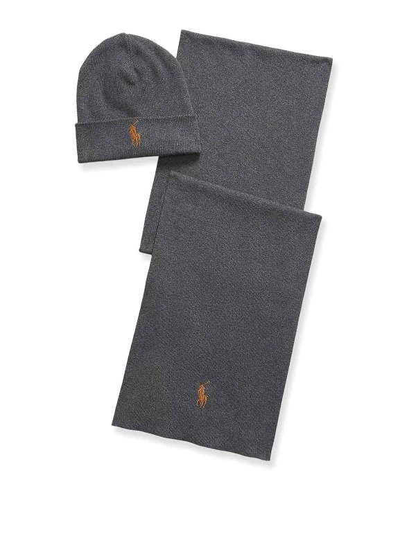 POLO RALPH LAUREN: cappelli - Set Cappello E Sciarpa In Cotone