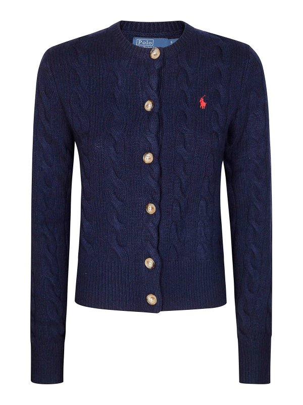 POLO RALPH LAUREN: cardigans - Cardigan braids with buttons and logo
