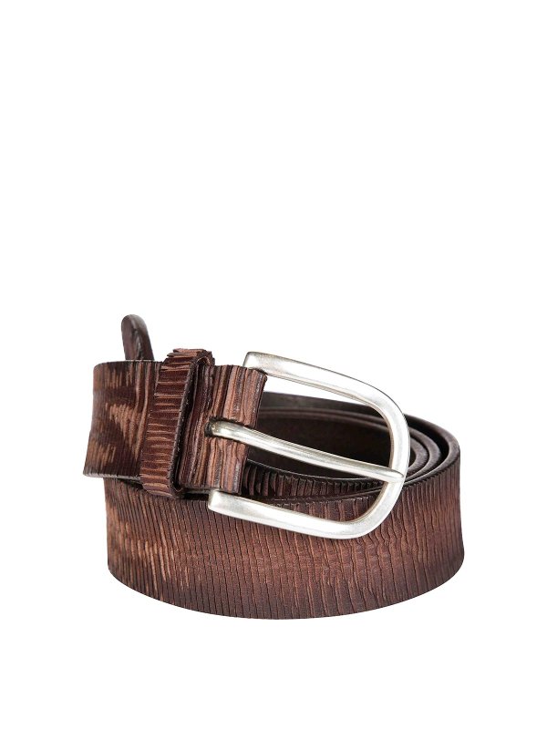ORCIANI: belts - Blade belt in leather 35cm