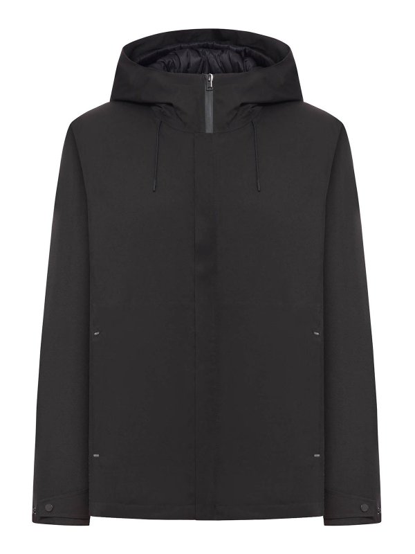 WOOLRICH: ダウン・ハイテクコート - ダウンコート - 黒