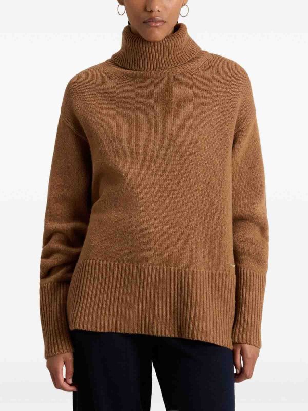 WOOLRICH: Strickpullover mit Rundhalsausschnitt online - Rundhalspullover - Orange