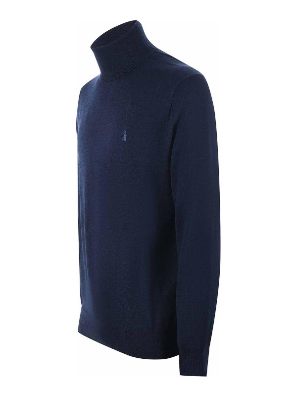POLO RALPH LAUREN: Strickpullover mit Rundhalsausschnitt online - Rundhalspullover - Blau