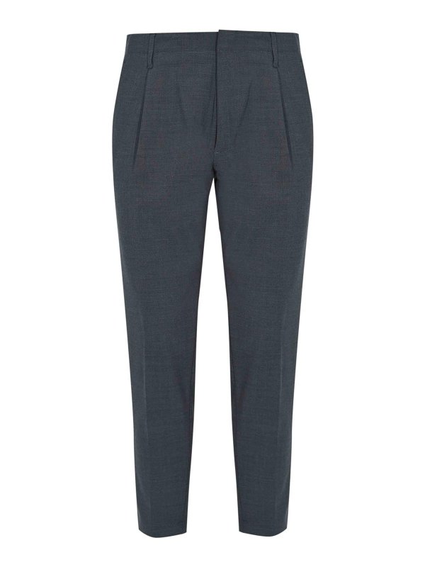 DONDUP: Pantalons élégants - Pantalon Couturier - Gris Foncé