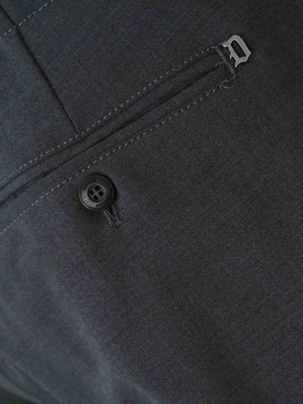 The Best Shops DONDUP: Pantalons élégants - Pantalon Couturier - Gris Foncé