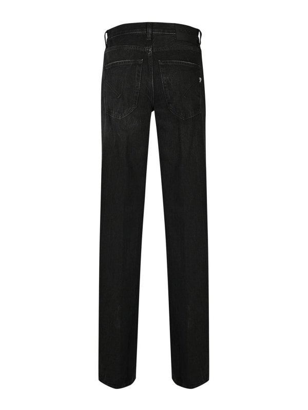 DONDUP: straight leg jeans online - Jacklyn Wide Leg Jeans In Fixed Denim Black