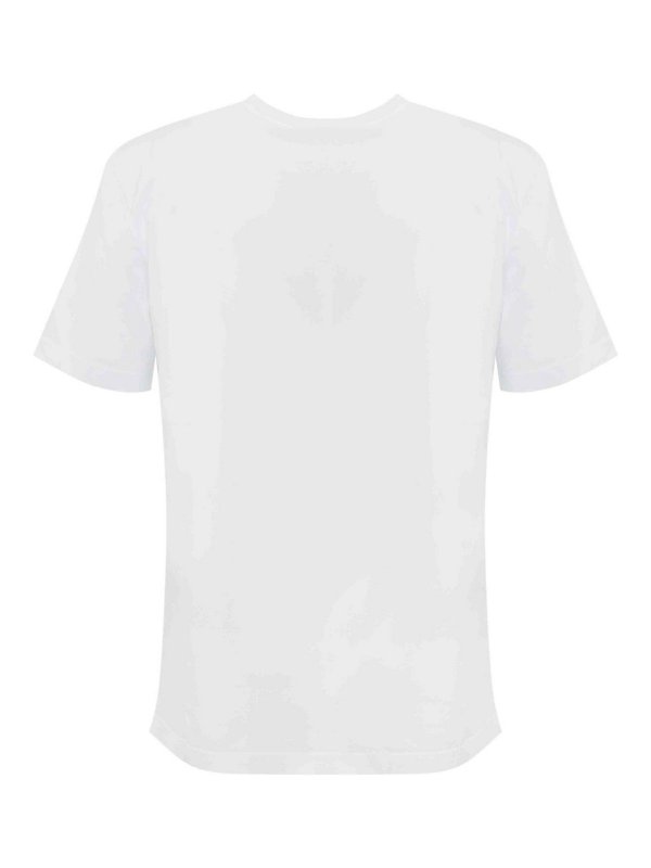 DSQUARED2: t-shirts online - Cotton T-Shirt With Espresso Print