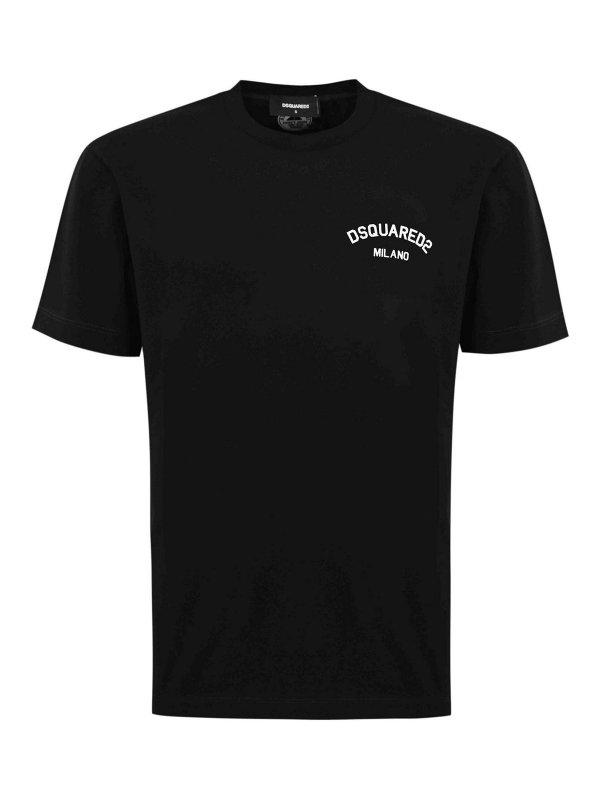 DSQUARED2: t-shirts - Cotton T-Shirt With  Milano Logo