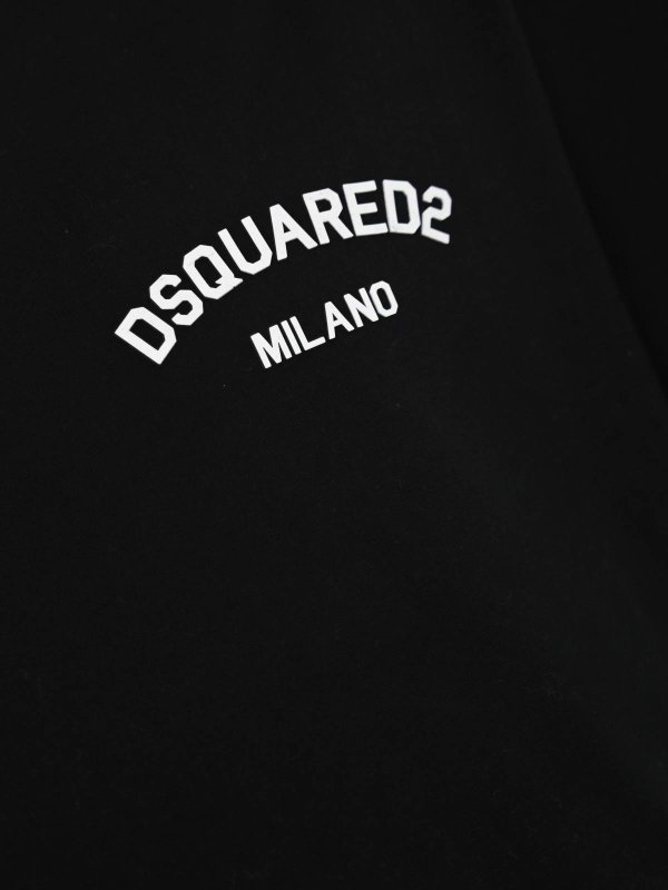 The Best Shops DSQUARED2: t-shirts - Cotton T-Shirt With  Milano Logo
