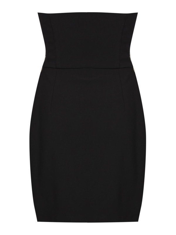 ELISABETTA FRANCHI: knee length dresses online - Bustier Dress In Light Crepe