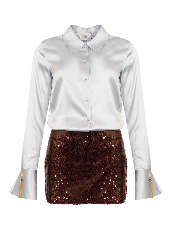 ELISABETTA FRANCHI: Robe longueur genou - Robe Au Genou - Noir