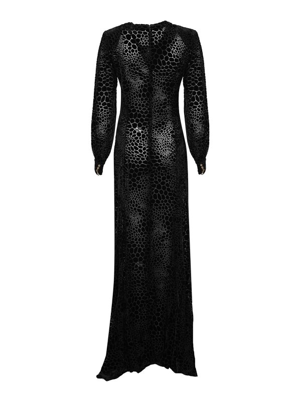 ELISABETTA FRANCHI: evening dresses online - Red Carpet Dress In Devore Velvet