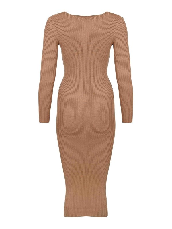 ELISABETTA FRANCHI: abiti al ginocchio online - Vestito a costine in maglia con tasca