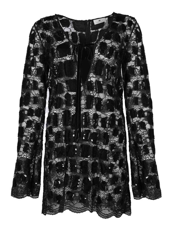 ELISABETTA FRANCHI: Vestidos media pierna - Vestido Midi - Negro