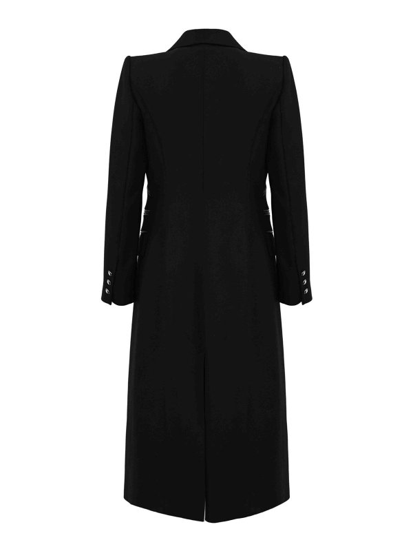 ELISABETTA FRANCHI: padded coats online - Double-Breasted Double Crepe Coat