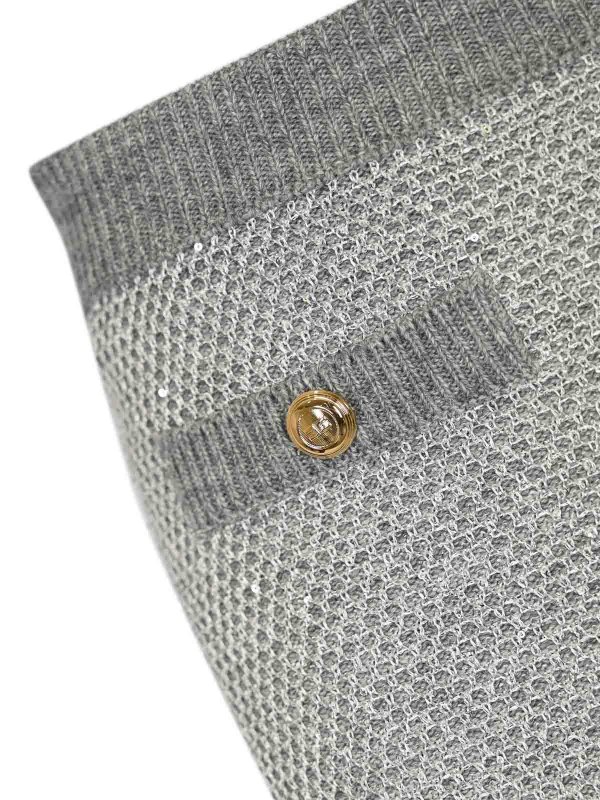 The Best Shops ELISABETTA FRANCHI: Knee length skirts & Midi - Short Knitted Skirt With Sequins