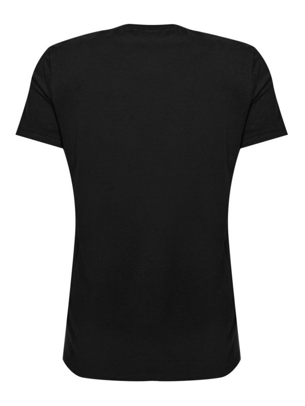 ELISABETTA FRANCHI: t-shirts online - Jersey T-Shirt With Double Embroidered Logo