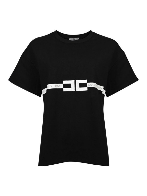 ELISABETTA FRANCHI: t-shirt - T-shirt della maglia pesante con logo