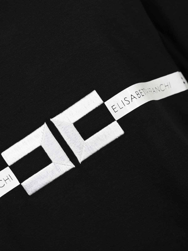 The Best Shops ELISABETTA FRANCHI: t-shirt - T-shirt della maglia pesante con logo