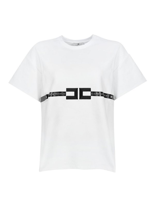 ELISABETTA FRANCHI: Camisetas - Camiseta - Blanco