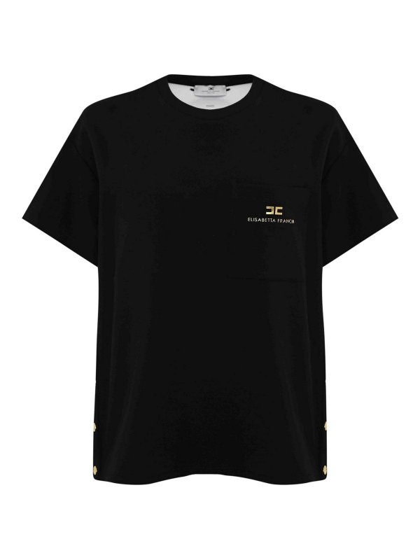 ELISABETTA FRANCHI: Camisetas - Camiseta - Negro