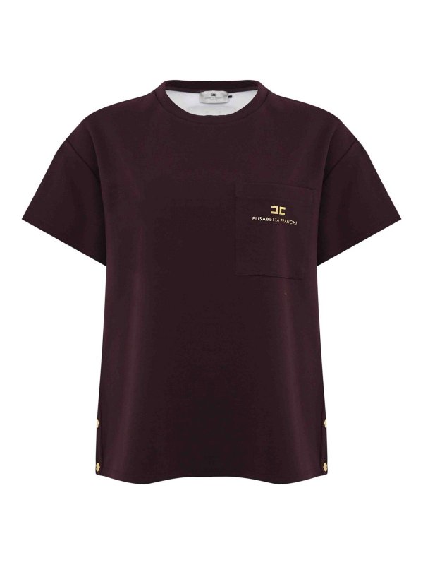 ELISABETTA FRANCHI: t-shirt - T-shirt con tasche
