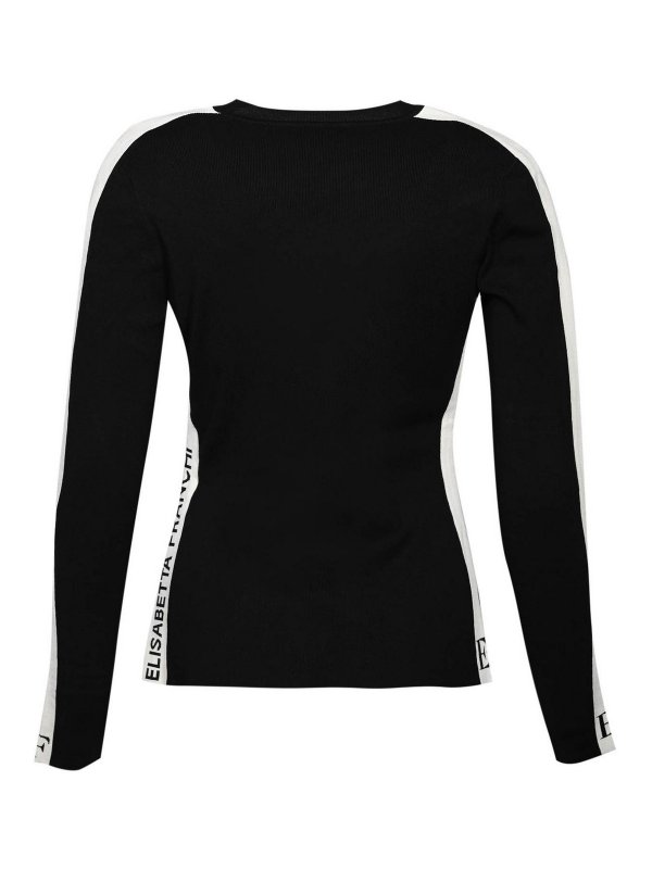 ELISABETTA FRANCHI: crew necks online - Viscose Sweater With Shiny Bands