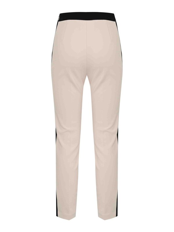 ELISABETTA FRANCHI: casual trousers online - Two-Tone Double Crepe Trousers