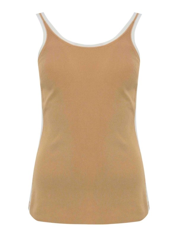 ELISABETTA FRANCHI: Tops & Tank tops - Viscose Top With Logo Bands