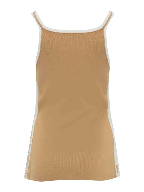 ELISABETTA FRANCHI: Tops & Tank tops online - Viscose Top With Logo Bands