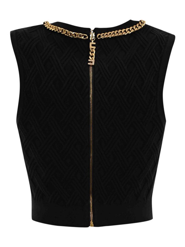 ELISABETTA FRANCHI: Tops y camisetas sin mangas online - Top - Negro