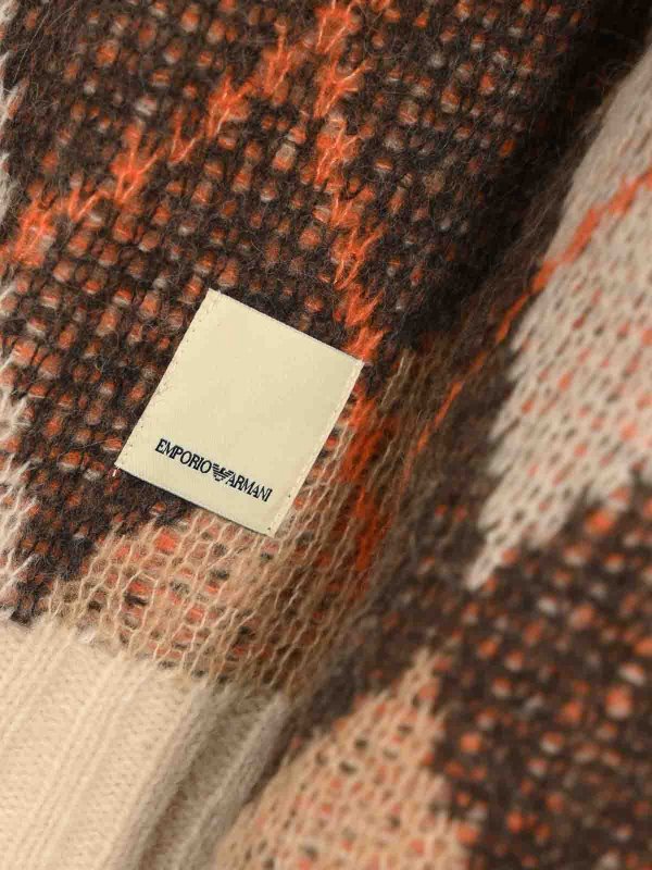 The Best Shops GIORGIO ARMANI: maglia collo rotondo - Argyle Jacquard Wool Blend Sweater