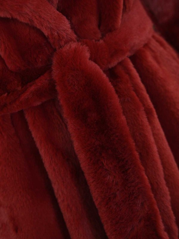 The Best Shops HERNO: Pelz und Shearling - Pelz - Dunkelrot