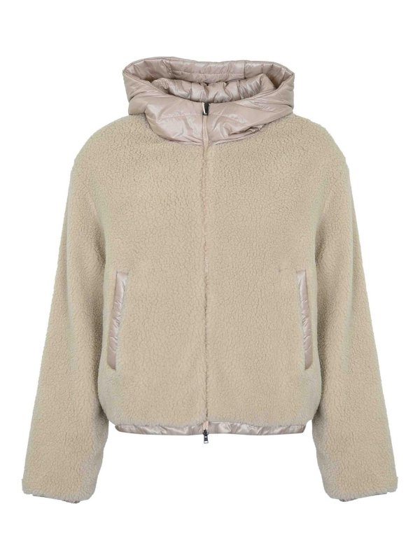 HERNO: 毛皮＆シアリングコート - 毛皮/ムートンコート - イエロー