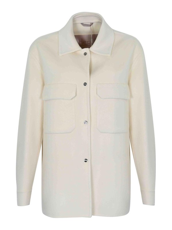 HERNO: shirts - Shacket Resort In Wool