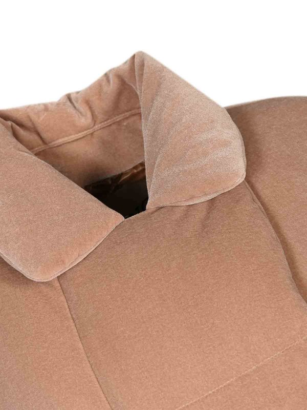 The Best Shops HERNO: padded jackets - Long Velvet Down Jacket